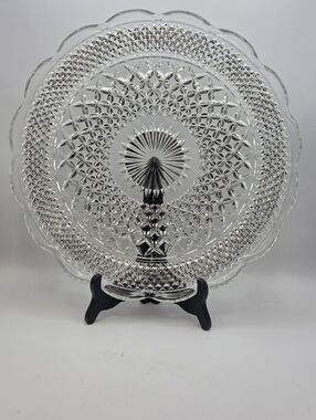 Vintage Anchor Hocking Wexford Cupped Edge Torte Plate